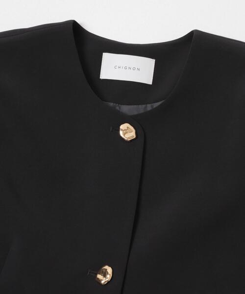 URBAN RESEARCH ROSSO WOMEN（アーバンリサーチ　ロッソ）の「『別注』CHIGNON×ROSSO　ラウンドヘムジャケット（スーツジャケット・レディース・オフホワイト/ブラック・FREE）」の20枚目の写真