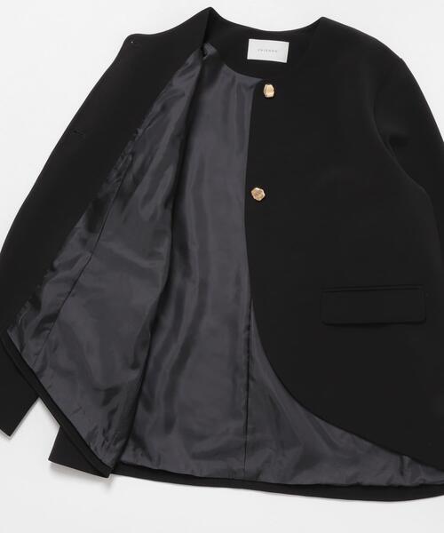 URBAN RESEARCH ROSSO WOMEN（アーバンリサーチ　ロッソ）の「『別注』CHIGNON×ROSSO　ラウンドヘムジャケット（スーツジャケット・レディース・オフホワイト/ブラック・FREE）」の21枚目の写真