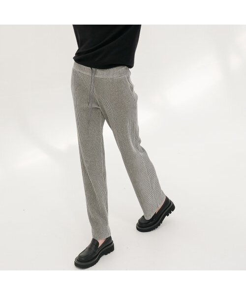 ACUD(アクド)の「Corduroy Bending Pants _Grey(スラックス・レディース・グレー・S/M)」の1枚目の写真