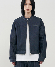 ARRAYED（アレイド）の「[ノンフェード] バーティカルバイカークロップデニムジャケット [インディゴ]（デニムジャケット）」