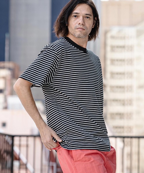 CAMBIO(カンビオ)の「mt10181- Bear Jersey Border Tee ボーダーTシャツ(AI-261-004)(Tシャツ/カットソー・メンズ・ホワイト系その他/ブラック系その他/ブラック系その他2・S/M/L)」の1枚目の写真