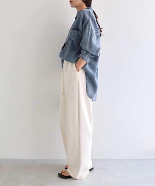 andme(アンドミー)の「フェイクスエードイージーワイドパンツ(その他パンツ・レディース・キャメル/アイボリー/オフホワイト・M/L)」の12枚目の写真