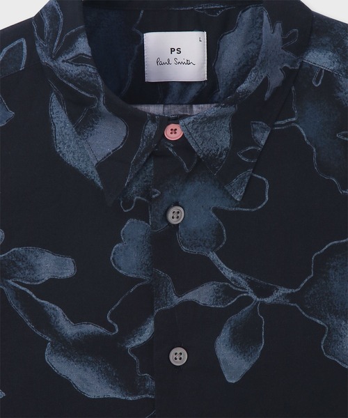 PS Paul Smith(ピーエスポールスミス)の「"Fotune Floral" カジュアルシャツ / 162302 765X(シャツ/ブラウス・メンズ・オフホワイト/ネイビー・SMALL/MEDIUM/LARGE/X-LARGE)」の3枚目の写真