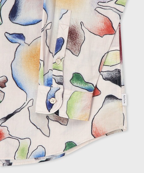 PS Paul Smith(ピーエスポールスミス)の「"Fotune Floral" カジュアルシャツ / 162302 765X(シャツ/ブラウス・メンズ・オフホワイト/ネイビー・SMALL/MEDIUM/LARGE/X-LARGE)」の8枚目の写真