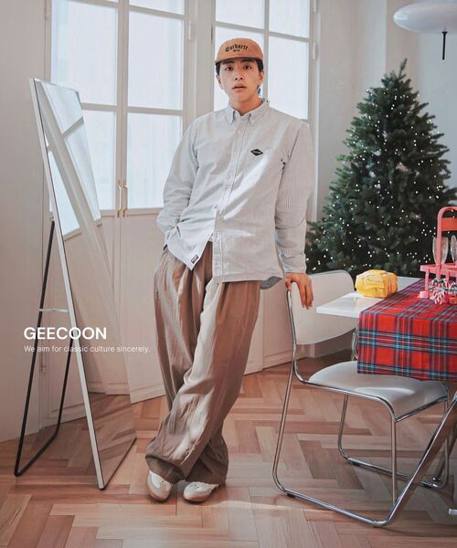 GEECOON（ジークーン）の「[ブラックラベル] クラシックデニムウォッシングボタンダウンシャツ GEE245-101 薄い青（シャツ/ブラウス・メンズ・その他・L/XL/M）」の5枚目の写真
