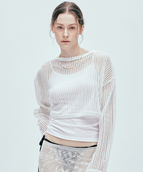 S SY（エスエスワイ）の「[SET]フィッシュネットボレロ＆スリーブレスホワイト（Tシャツ/カットソー・レディース・その他・ONE SIZE）」の4枚目の写真