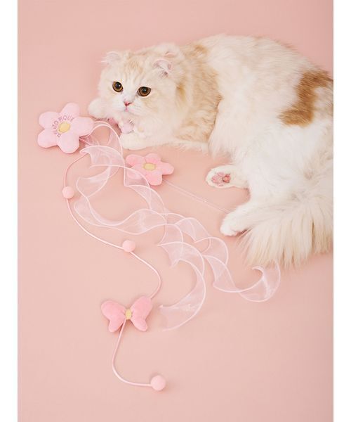 セール】【CAT&DOG】フラワーモチーフねこじゃらし（その他ペット