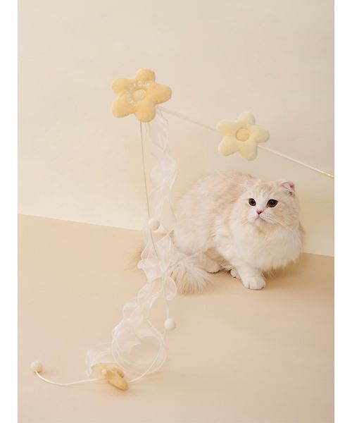 CAT&DOG】フラワーモチーフねこじゃらし（その他ペットグッズ