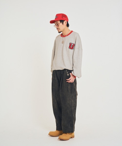 EFFECTEN(エフェクテン)の「【EFFECTEN】Studs work wide pants(その他パンツ・メンズ・ブラック・MEDIUM)」の4枚目の写真