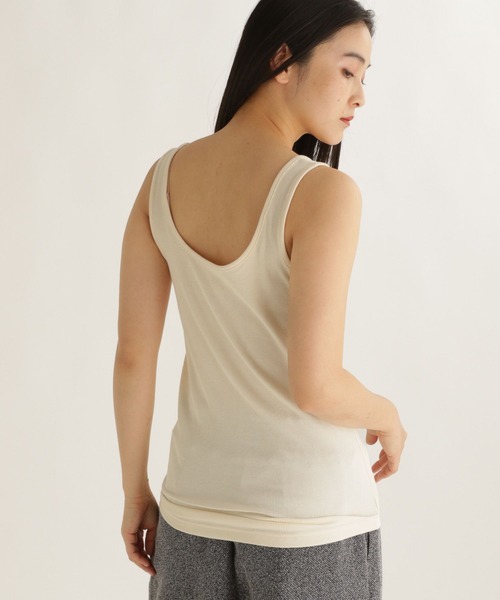 studio CLIP（スタディオクリップ）の「【daily CLIP】リブインナータンク（タンクトップ・レディース・ナチュラル/ダークグレー/チャコール・FREE）」の13枚目の写真