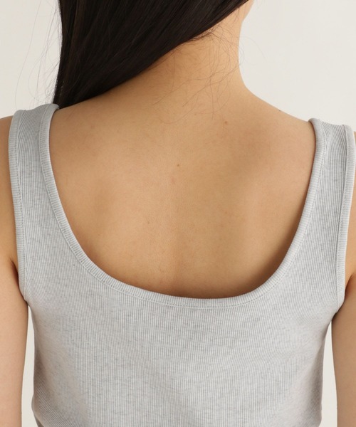 studio CLIP（スタディオクリップ）の「【daily CLIP】リブインナータンク（タンクトップ・レディース・ナチュラル/ダークグレー/チャコール・FREE）」の16枚目の写真