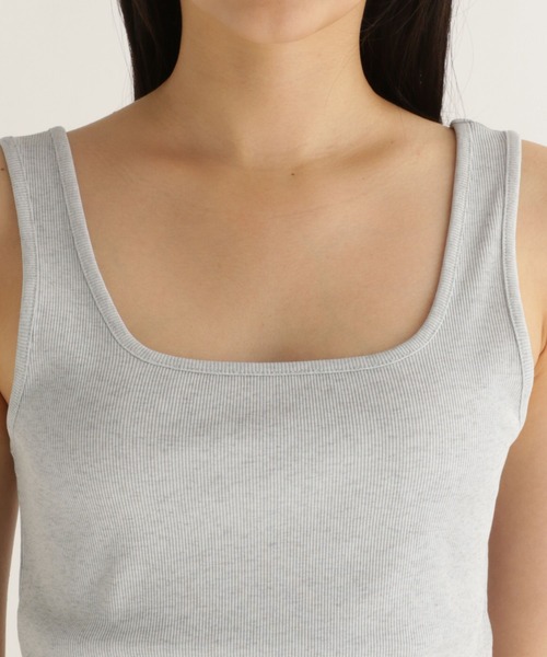 studio CLIP（スタディオクリップ）の「【daily CLIP】リブインナータンク（タンクトップ・レディース・ナチュラル/ダークグレー/チャコール・FREE）」の17枚目の写真