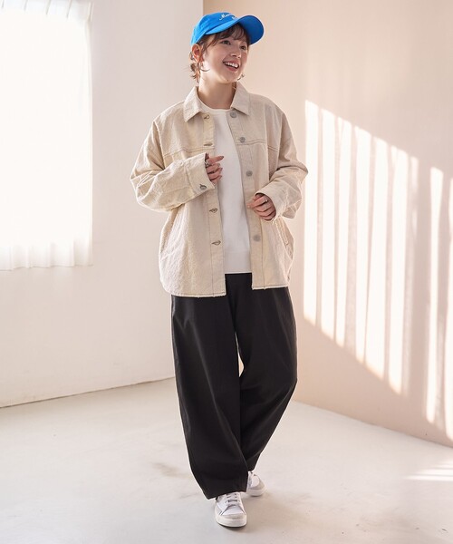 coen（コーエン）の「ポリツイルコクーンパンツ（その他パンツ・レディース・ベージュ/ブラック/ダークブラウン/ナチュラル・L/M）」の5枚目の写真