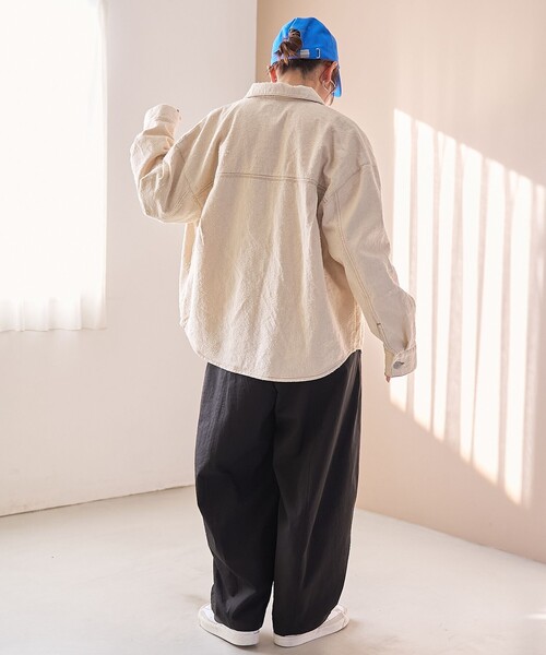 coen（コーエン）の「ポリツイルコクーンパンツ（その他パンツ・レディース・ベージュ/ブラック/ダークブラウン/ナチュラル・L/M）」の6枚目の写真