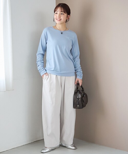 coen（コーエン）の「ポリツイルコクーンパンツ（その他パンツ・レディース・ベージュ/ブラック/ダークブラウン/ナチュラル・L/M）」の12枚目の写真