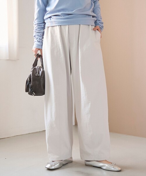 coen（コーエン）の「ポリツイルコクーンパンツ（その他パンツ・レディース・ベージュ/ブラック/ダークブラウン/ナチュラル・L/M）」の14枚目の写真