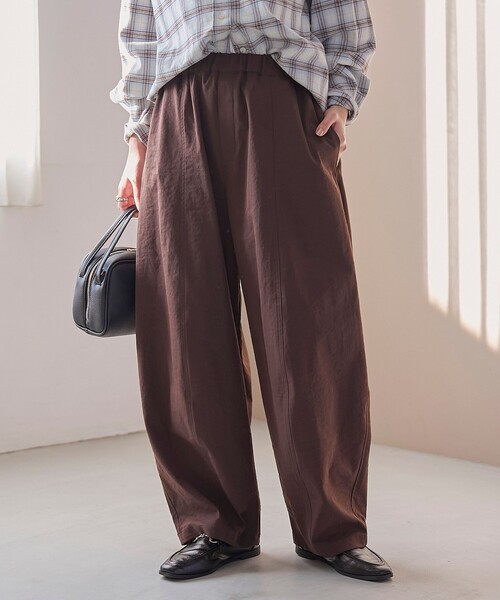 coen（コーエン）の「ポリツイルコクーンパンツ（その他パンツ・レディース・ベージュ/ブラック/ダークブラウン/ナチュラル・L/M）」の22枚目の写真