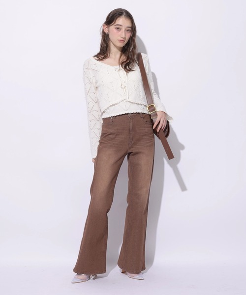 Rirandture(リランドチュール)の「ハートパターンニットボレロ(ニット/セーター・レディース・ライトイエロー/オフホワイト/ブラック・2)」の16枚目の写真