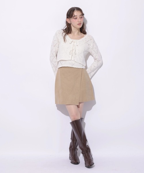 Rirandture(リランドチュール)の「ハートパターンニットボレロ(ニット/セーター・レディース・ライトイエロー/オフホワイト/ブラック・2)」の22枚目の写真