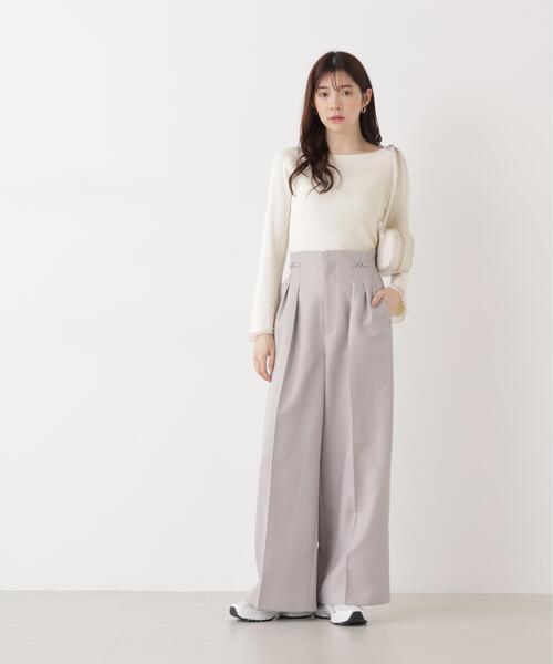 PROPORTION BODY DRESSING（プロポーションボディドレッシング）の「ビットハイウエストワイドパンツ / 1216130201（その他パンツ・レディース・ブラウン/ピンク/グレー・MEDIUM/P/S/SMALL）」の8枚目の写真