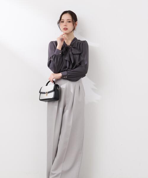 PROPORTION BODY DRESSING（プロポーションボディドレッシング）の「ビットハイウエストワイドパンツ / 1216130201（その他パンツ・レディース・ブラウン/ピンク/グレー・MEDIUM/P/S/SMALL）」の11枚目の写真