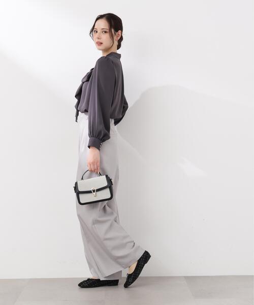 PROPORTION BODY DRESSING（プロポーションボディドレッシング）の「ビットハイウエストワイドパンツ / 1216130201（その他パンツ・レディース・ブラウン/ピンク/グレー・MEDIUM/P/S/SMALL）」の12枚目の写真