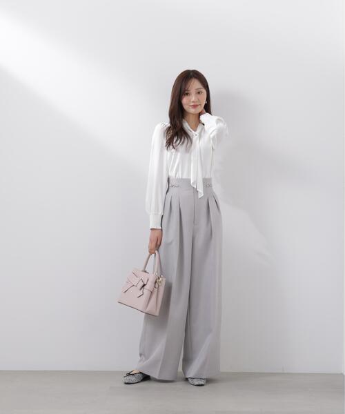 PROPORTION BODY DRESSING（プロポーションボディドレッシング）の「ビットハイウエストワイドパンツ / 1216130201（その他パンツ・レディース・ブラウン/ピンク/グレー・MEDIUM/P/S/SMALL）」の17枚目の写真