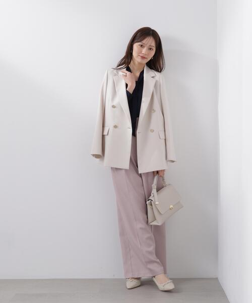 PROPORTION BODY DRESSING(プロポーションボディドレッシング)の「ビットハイウエストワイドパンツ / 1216130201(その他パンツ・レディース・ブラウン/ピンク/グレー・MEDIUM/P/S/SMALL)」の8枚目の写真