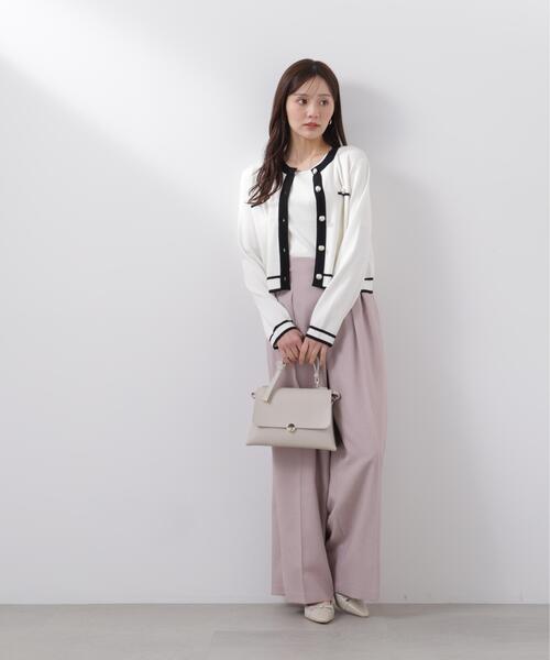 PROPORTION BODY DRESSING(プロポーションボディドレッシング)の「ビットハイウエストワイドパンツ / 1216130201(その他パンツ・レディース・ブラウン/ピンク/グレー・MEDIUM/P/S/SMALL)」の9枚目の写真