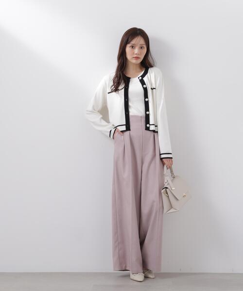 PROPORTION BODY DRESSING(プロポーションボディドレッシング)の「ビットハイウエストワイドパンツ / 1216130201(その他パンツ・レディース・ブラウン/ピンク/グレー・MEDIUM/P/S/SMALL)」の10枚目の写真