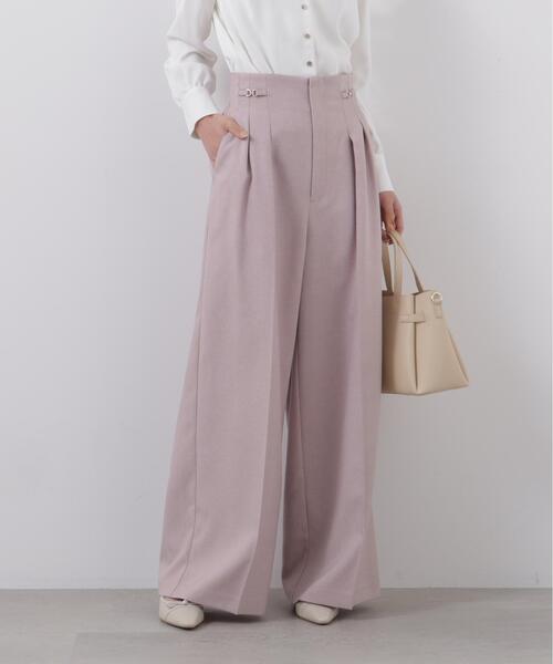 PROPORTION BODY DRESSING(プロポーションボディドレッシング)の「ビットハイウエストワイドパンツ / 1216130201(その他パンツ・レディース・ブラウン/ピンク/グレー・MEDIUM/P/S/SMALL)」の12枚目の写真