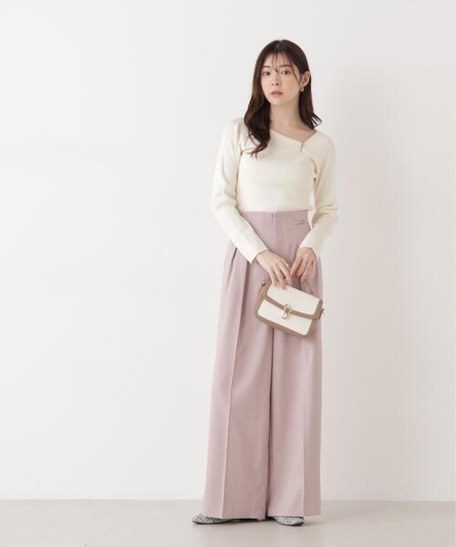 PROPORTION BODY DRESSING(プロポーションボディドレッシング)の「ビットハイウエストワイドパンツ / 1216130201(その他パンツ・レディース・ブラウン/ピンク/グレー・MEDIUM/P/S/SMALL)」の16枚目の写真