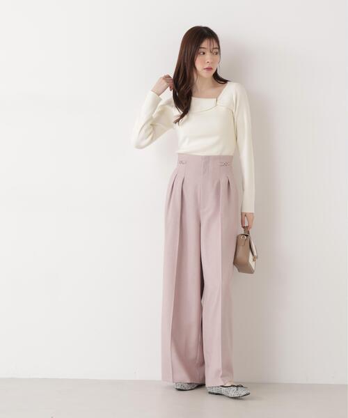 PROPORTION BODY DRESSING(プロポーションボディドレッシング)の「ビットハイウエストワイドパンツ / 1216130201(その他パンツ・レディース・ブラウン/ピンク/グレー・MEDIUM/P/S/SMALL)」の17枚目の写真