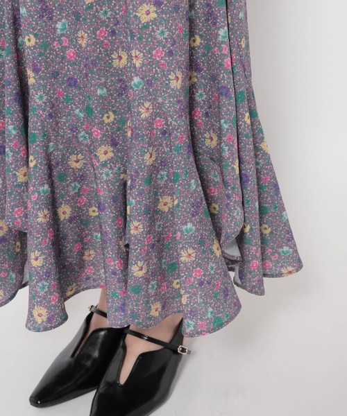 mysty woman（ミスティウーマン）の「ヴィンテージフラワーワンピース 652149（ワンピース・レディース・ブラック/アイボリー/パープル・FREE）」の9枚目の写真