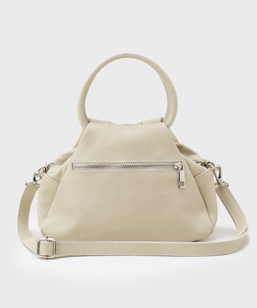 GALLEST(ギャレスト)の「【MILLELA FIRENZE】ギャザーレザーハンドバッグ(ハンドバッグ・レディース・オフホワイト/ブラック・00)」の5枚目の写真