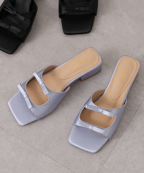 Omekashi（オメカシ）の「リボンミュール（パンプス・レディース・シルバー/ブラック・MEDIUM/SMALL/LARGE）」の8枚目の写真