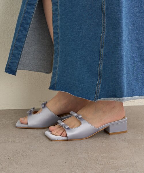 Omekashi（オメカシ）の「リボンミュール（パンプス・レディース・シルバー/ブラック・MEDIUM/SMALL/LARGE）」の11枚目の写真