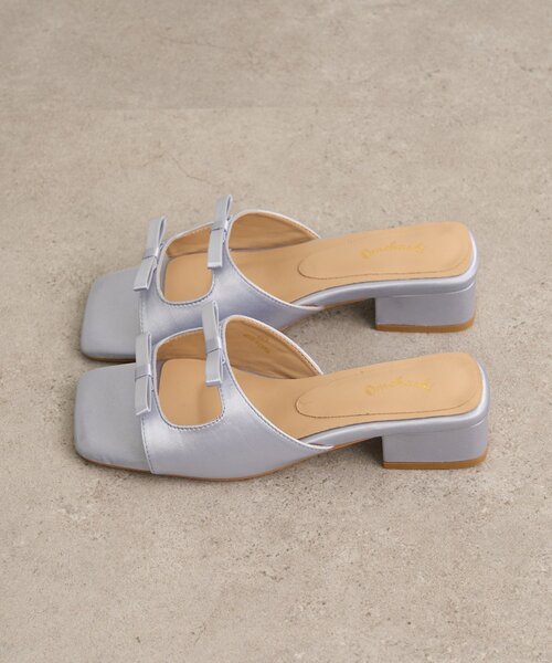 Omekashi（オメカシ）の「リボンミュール（パンプス・レディース・シルバー/ブラック・MEDIUM/SMALL/LARGE）」の14枚目の写真