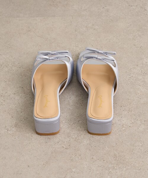Omekashi（オメカシ）の「リボンミュール（パンプス・レディース・シルバー/ブラック・MEDIUM/SMALL/LARGE）」の15枚目の写真