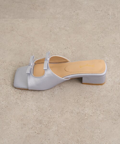 Omekashi（オメカシ）の「リボンミュール（パンプス・レディース・シルバー/ブラック・MEDIUM/SMALL/LARGE）」の16枚目の写真