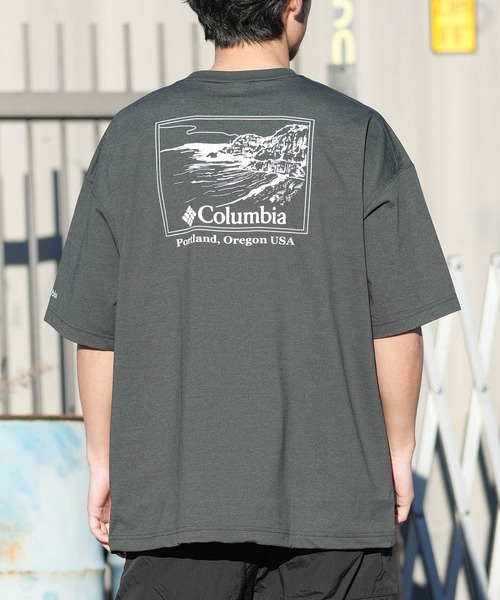 Columbia(コロンビア)の「columbia/コロンビア リラックスフィットラッシュユーティリティショートスリーブTシャツ ムラサキ限定 PM0917(Tシャツ/カットソー・メンズ・ライトブラウン/グレー×ホワイト/ブラック×ホワイト/ホワイト×ブラック・XL/L/M/S)」の3枚目の写真