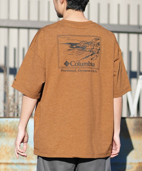 Columbia(コロンビア)の「columbia/コロンビア リラックスフィットラッシュユーティリティショートスリーブTシャツ ムラサキ限定 PM0917(Tシャツ/カットソー・メンズ・ライトブラウン/グレー×ホワイト/ブラック×ホワイト/ホワイト×ブラック・XL/L/M/S)」の4枚目の写真