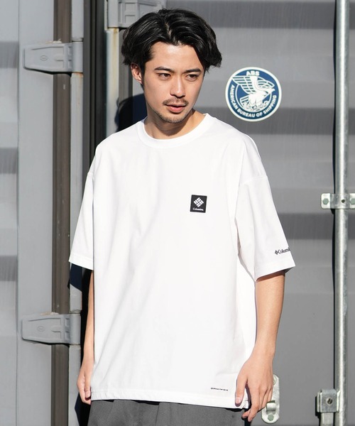 Columbia(コロンビア)の「columbia/コロンビア リラックスフィットラッシュユーティリティショートスリーブTシャツ ムラサキ限定 PM0917(Tシャツ/カットソー・メンズ・ライトブラウン/グレー×ホワイト/ブラック×ホワイト/ホワイト×ブラック・XL/L/M/S)」の5枚目の写真