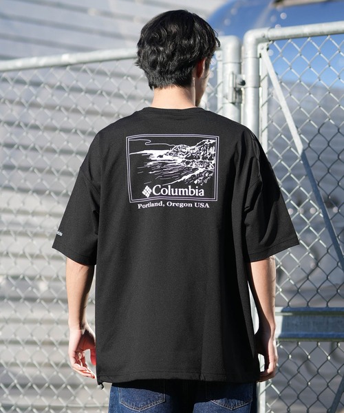Columbia(コロンビア)の「columbia/コロンビア リラックスフィットラッシュユーティリティショートスリーブTシャツ ムラサキ限定 PM0917(Tシャツ/カットソー・メンズ・ライトブラウン/グレー×ホワイト/ブラック×ホワイト/ホワイト×ブラック・XL/L/M/S)」の12枚目の写真
