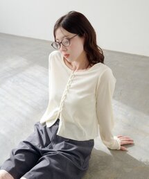 Kastane（カスタネ）の「カットベロアボタンカーディガン（カーディガン/ボレロ）」