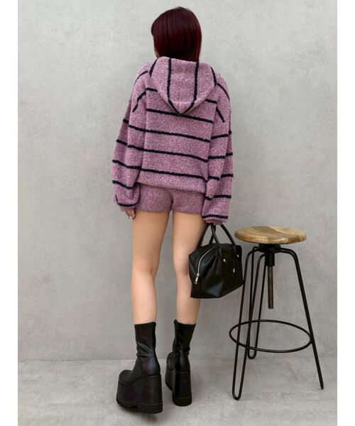 EVRIS(エヴリス)の「コンパクトニットショートパンツ【セットアップ着用可能】(その他パンツ・レディース・ブラウン/ピンク/ブラック・FREE)」の11枚目の写真