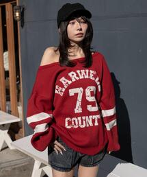 WEGO/【26年春夏新作】2WAYグラフィックワンショルニット