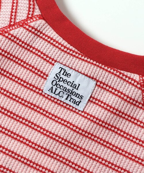 apres les cours（アプレレクール）の「ワッフルボーダーTシャツ（Tシャツ/カットソー・キッズ・レッド/グリーン/ブルー・90/80/130/120/110/100）」の13枚目の写真