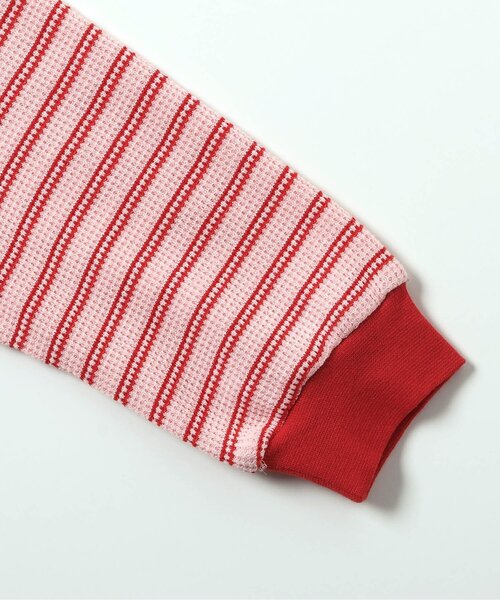 apres les cours（アプレレクール）の「ワッフルボーダーTシャツ（Tシャツ/カットソー・キッズ・レッド/グリーン/ブルー・90/80/130/120/110/100）」の14枚目の写真