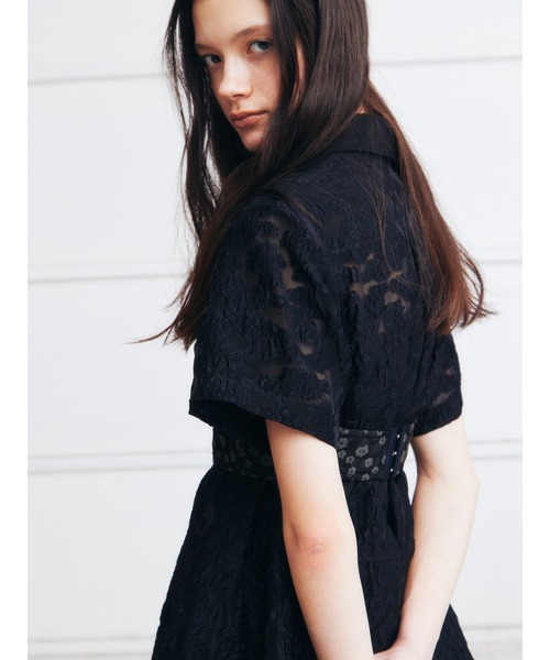 IRENENNE（アイレネ）の「フローラルジャカードブラトップ / Floral Jacquard Bra Top（その他トップス・レディース・ブラック・36）」の5枚目の写真